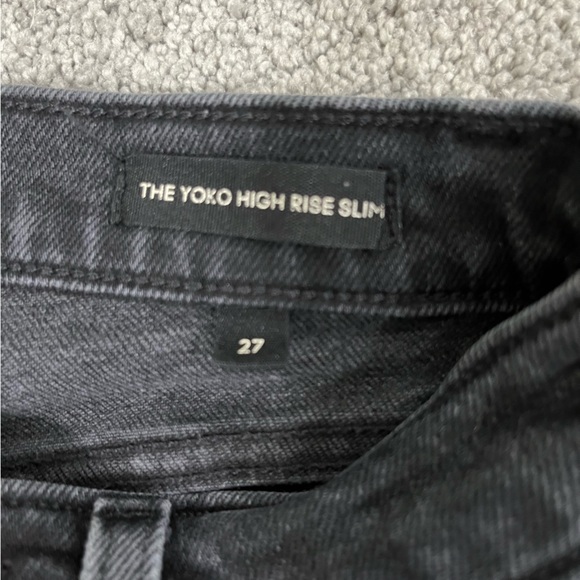 Denim Forum Yoko high rise slim size 27 in faded black with raw hem - Picture 4 of 4
